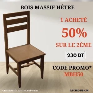 Chaise Alice en bois massif Hêtre 