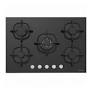 Electro mbh | plaque a gaz CS 5364 B01 FFD  5 feux noir 90 cm silverline 