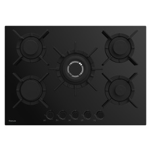 PLAQUE DE CUISSON FOCUS F4017BS 5 FEUX 75 CM NOIR