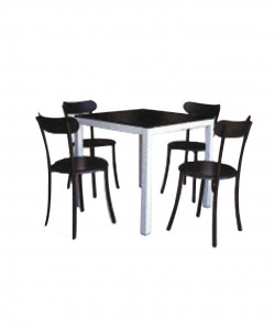Electro mbh | Table SERENA top en verre 80cm