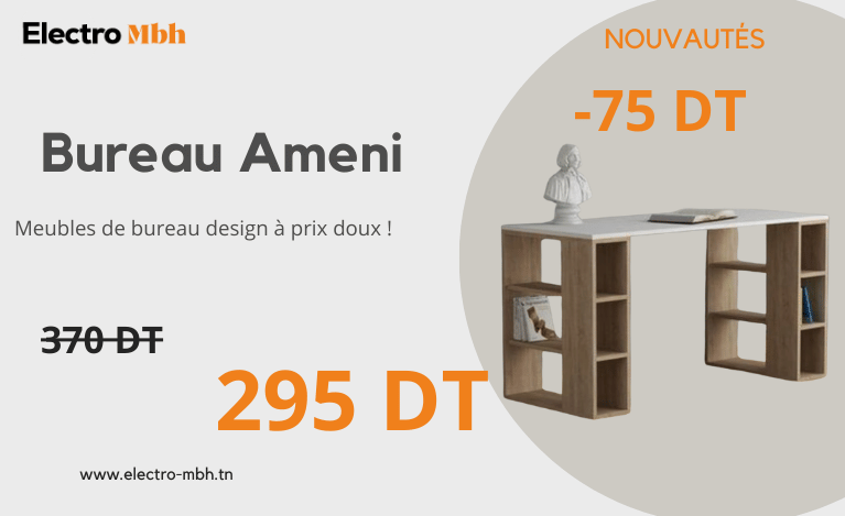 Bureau Ameni 12 Étagères 