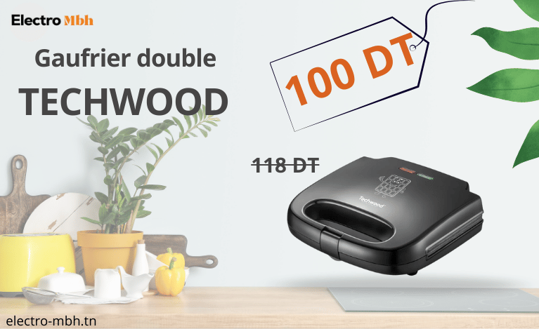 Gaufrier double TECHWOOD TGE-7506 