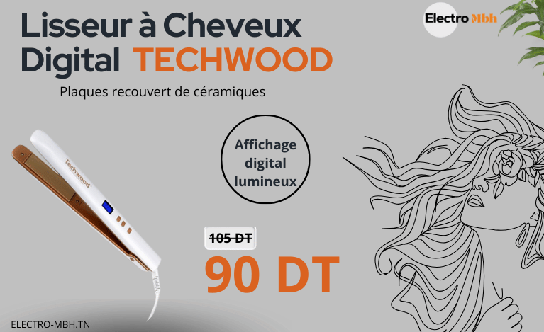 Lisseur à Cheveux Digital TFL-291D TECHWOOD