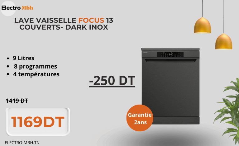 Lave Vaisselle FOCUS 13 Couverts F503 - Dark Inox