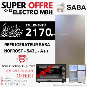 Réfrigérateur SABA SN543 543 Litres NoFrost - Silver