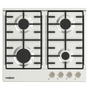 Plaque De cuisson A Gaz Premium 4 Feux 60 Cm Émaillee Inox