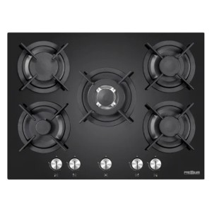 Plaque De Cuisson Encastrable Premium AP751.BS04 5 Feux 75Cm Noir