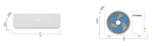 Climatiseur Hyundai 9000 BTU Chaud Froid Blanc