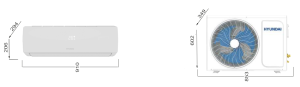 Climatiseur Hyundai 18000 BTU Chaud / Froid HY2-18T1 Blanc