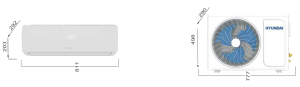 Climatiseur Hyundai INVERTER 12000 BTU HY2-12.INV CHAUD / FROID 