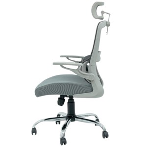 Chaise Directeur Roy Avec Accoudoirs - Gris