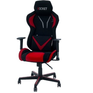 Chaise Gaming Rocket Inclinable 180° - Noir & Rouge