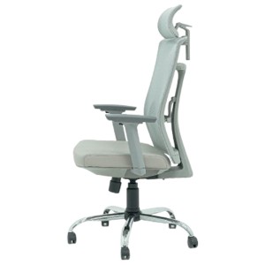 Chaise Directeur Enjoy Avec Accoudoirs Gris