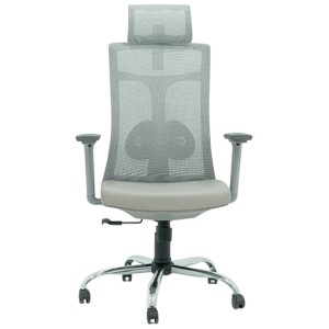 Chaise Directeur Enjoy Avec Accoudoirs Gris