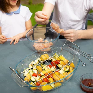 PLAT OVALE 40*28CM +GRILL PYREX IRRESISTIBLE