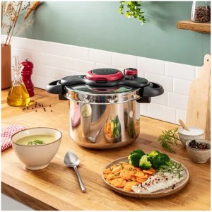 Cocotte Clipso TEFAL Minute Easy 6 Litres - Noir & Inox