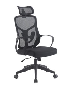 CHAISE DIRECTEUR ALBA AVEC ACCOUDOIRS NOIR