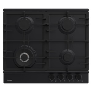 PLAQUE F8004BS FOCUS 4 FEUX 60 CM - NOIR