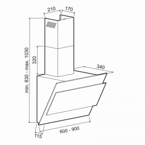 Hotte aspirante F613B FOCUS