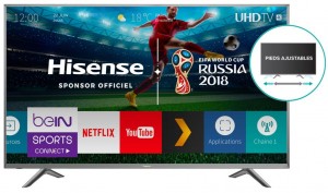 Téléviseur Hisense UHD (4K) 43” Smart +Récepteur 43A6103UW