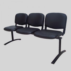 Banquette ISO 3 places base noir