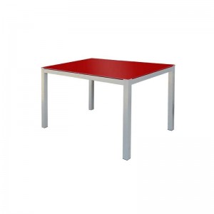 Table SERENA top en verre 140cm