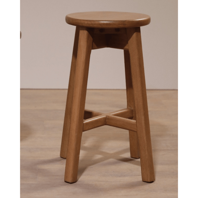 Tabouret En Bois Massif Rond Pour Enfant - 26,5 X 26 Cm, Stable Et Léger, Marchepied Multifonction Pour Salle De Bain, Chambre