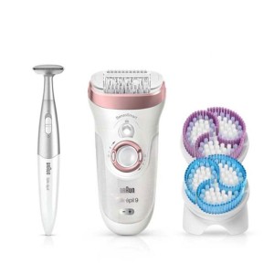 Épilateur Électrique - Braun Silk-épil 9 9-980 SkinSpa SensoSmart - Or Rose + 13 Accessoires et tondeuses 3-en-1