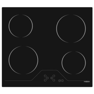 Plaque Vitrocéramique Électrique PREMIUM 4 Feux 60 Cm Noir - PVC64.E01