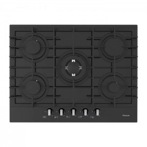 PLAQUE DE CUISSON ENCASTRABLE FOCUS F4006BS 5 FEUX 70 CM - NOIR