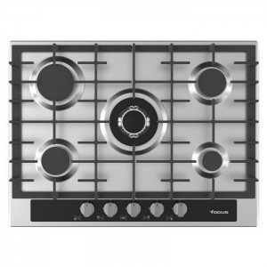 PLAQUE DE CUISSON ENCASTRABLE FOCUS F4003XS 5 FEUX 70 CM - INOX